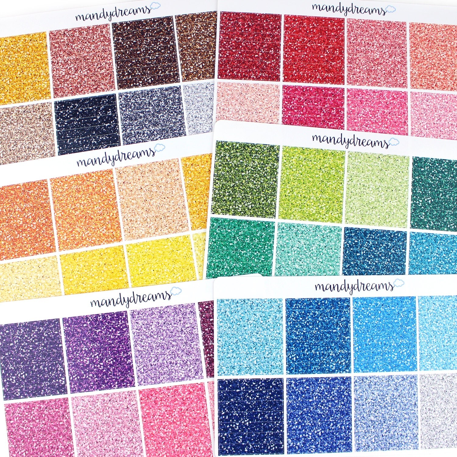 Fine Glitter Headers Set by mandydreams on Etsy