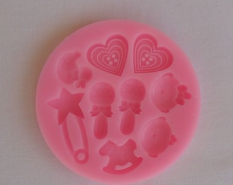 Mold cakes in Silicone 9 sets baby for dough in sugar & Amande Cake Design