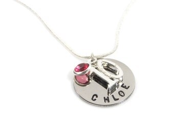 Personalised 10th Birthday Birthstone Necklace - Gift Boxed