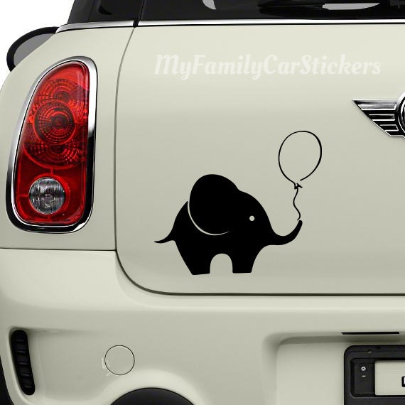 Elephant Vinyl Decal Elephant Sticker Elephant Car Decal