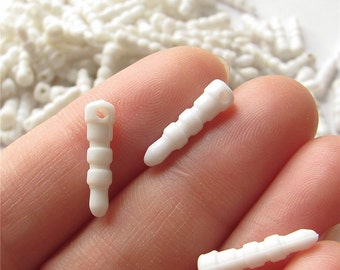 Cell Phone Anti Dust Plug Earphone Plug White Resin Handmade Jewelry Finding 4x18mm 25 pcs iPhone 7 Don't Need This : )