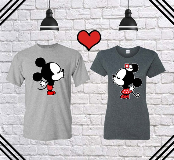 Mickey Minnie Kissing Shirt Mickey T Shirt Minnie T Shirt Mr
