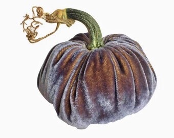 Smoky Gray Silk Velvet Pumpkin