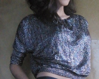 Vintage - Rainbow Metallic Top - Women's Small / Medium