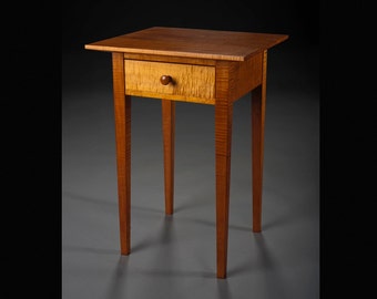 Side Table in Solid Tiger Maple