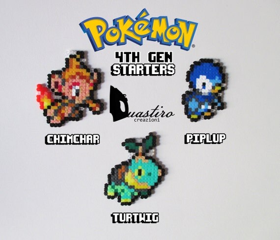 Items Similar To Piplup Turtwig Chimchar Pokémon Starters 4th Generation Shehzad 8 Bit Pixel Art