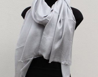 Silk Cashmere Scarf - Dove Grey