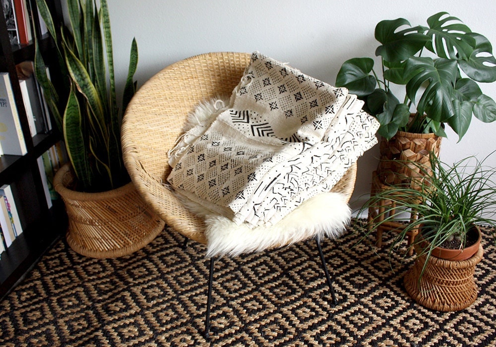 Mud cloth wall hangings by Norwegian Wood