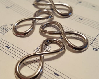 Infinity Charm - 20 pcs. - Infinity Symbol - Silver Infinity - Infinity Findings - Figure 8 Charm - Infinity Bracelet Charm - Infinity