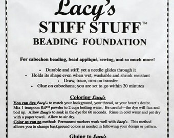 NEW Lacy's Stiff Stuff Beading Foundation Bead Embroidery Fabric 11x8.5