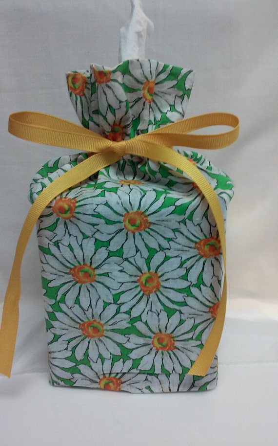 Fabric Kleenex Box Cover Flowers by angelynno on Etsy