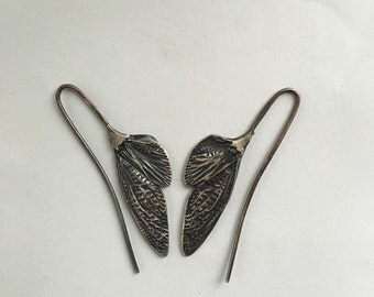cicada wing earrings 12 gauge