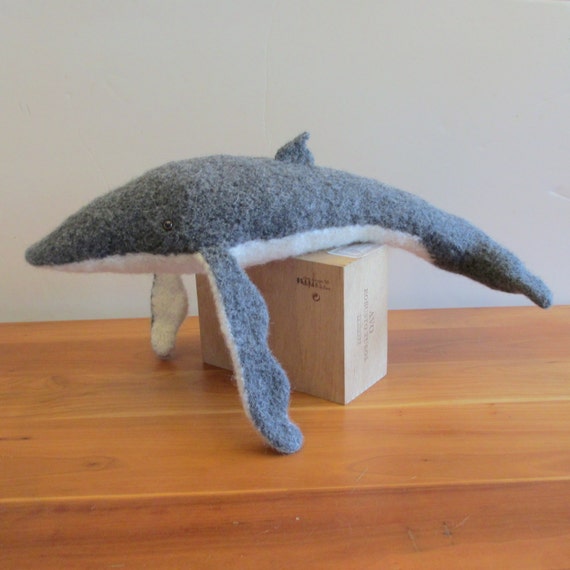 Humpback Whale Stuffed Animal Handmade Children by FeltedFriends