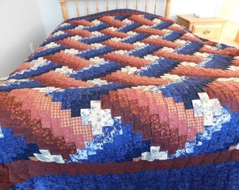 Hand Stitched, Handmade Weaver Fever Quilt