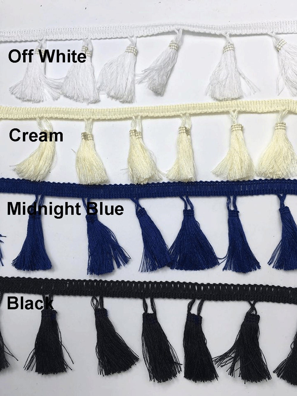 3 to 6 yards Tassel Trim Tassel Fringe 6 cm Choose your own