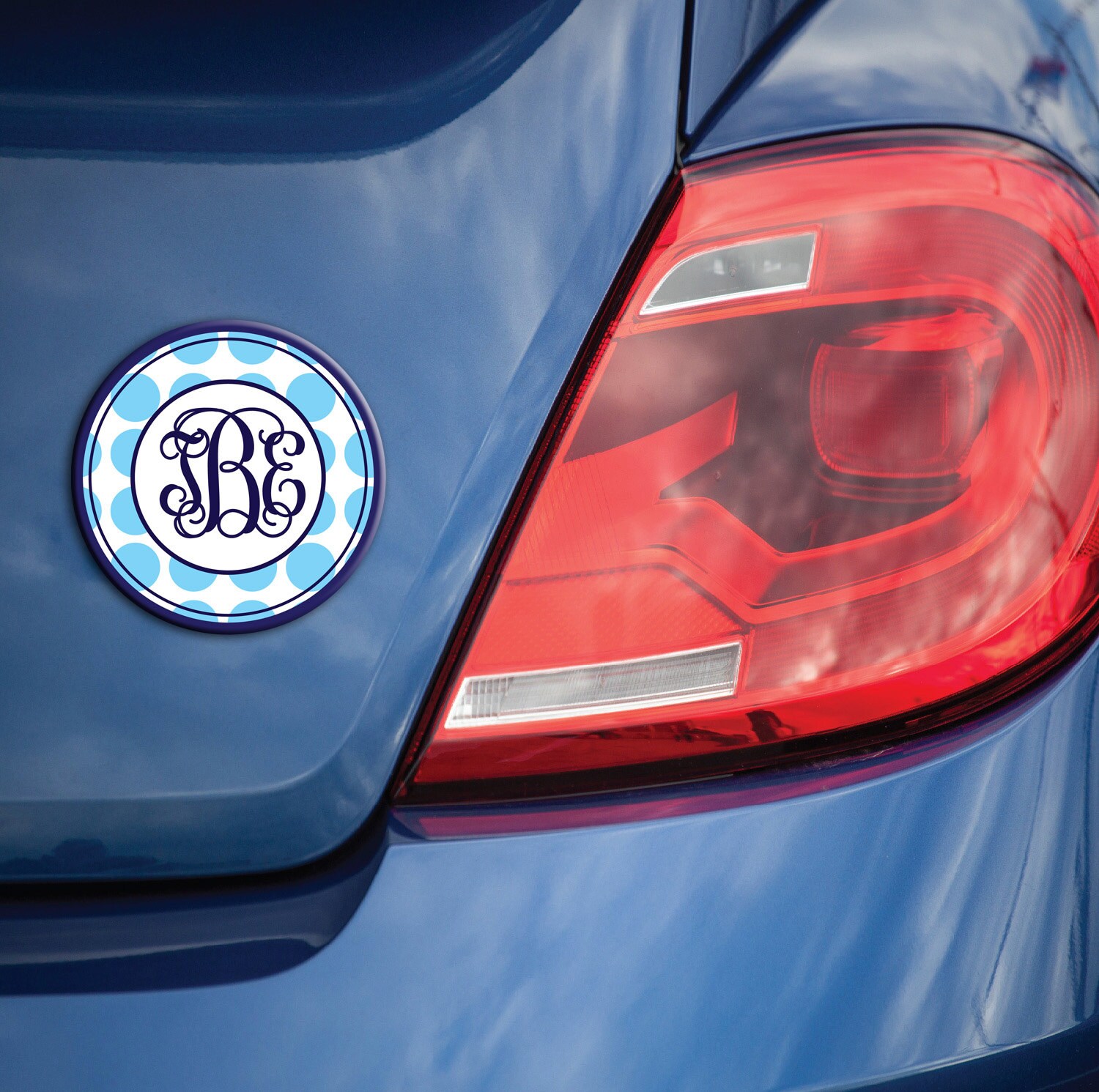 Monogram car preppy polka dot monogrammed car