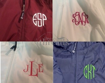 Charles River Rain Jacket, Monogram Rain Jacket, Monogrammed Rain Coat, Monogrammed Quarter Zip, Rain Jacket, Pullover,