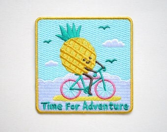 Time for adventure Pineapple Iron On Patch