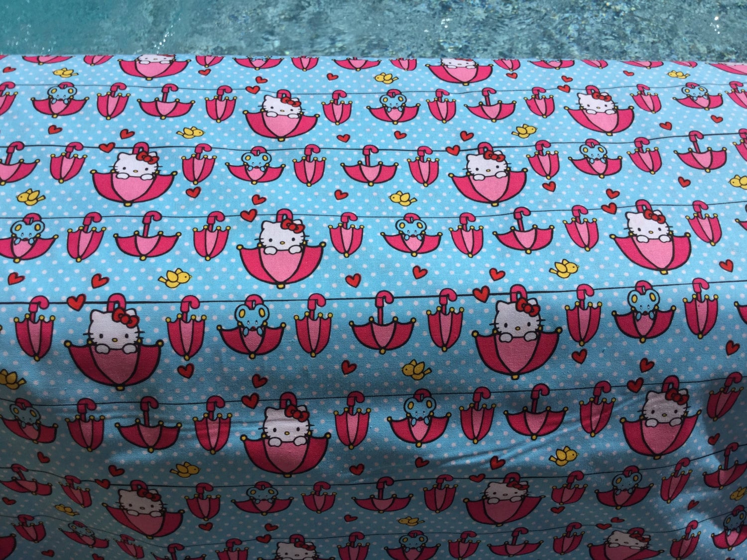 Hello Kitty Sanrio cotton fabric Rain or Shine Collection, Get out the