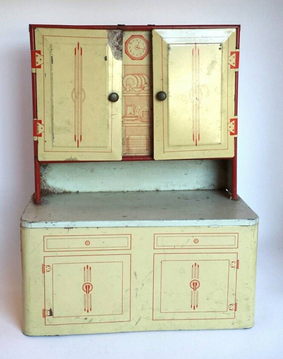 Vintage Toy Kitchen Cupboard Metal