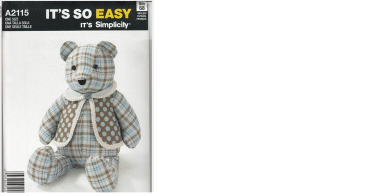 Simplicity 2115 Memory Bear Pattern by madewithlovebyme on Etsy