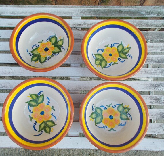 Vintage Painted Made in Portugal Bowls Casafina by prissyantiques
