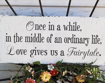 ONCE In A WHILE... 20x9 Wedding Signs - Beautiful Cottage Wedding signs