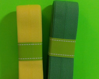 Yellow And Green Stretch Elastic