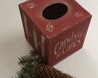 Paper Mache Vintage Christmas Tissue Box