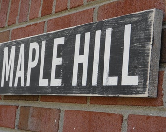 Vintage style street sign, Rustic home decor, Porch sign, House sign, wedding gift, housewarming gift, custom street sign