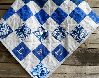 Wedding Quilt - Wedding Shower Gift - Custom Quilt - Unique Bridal Shower Gift - Personalized Quilt - Wedding Guestbook Quilt - Throw Quilt