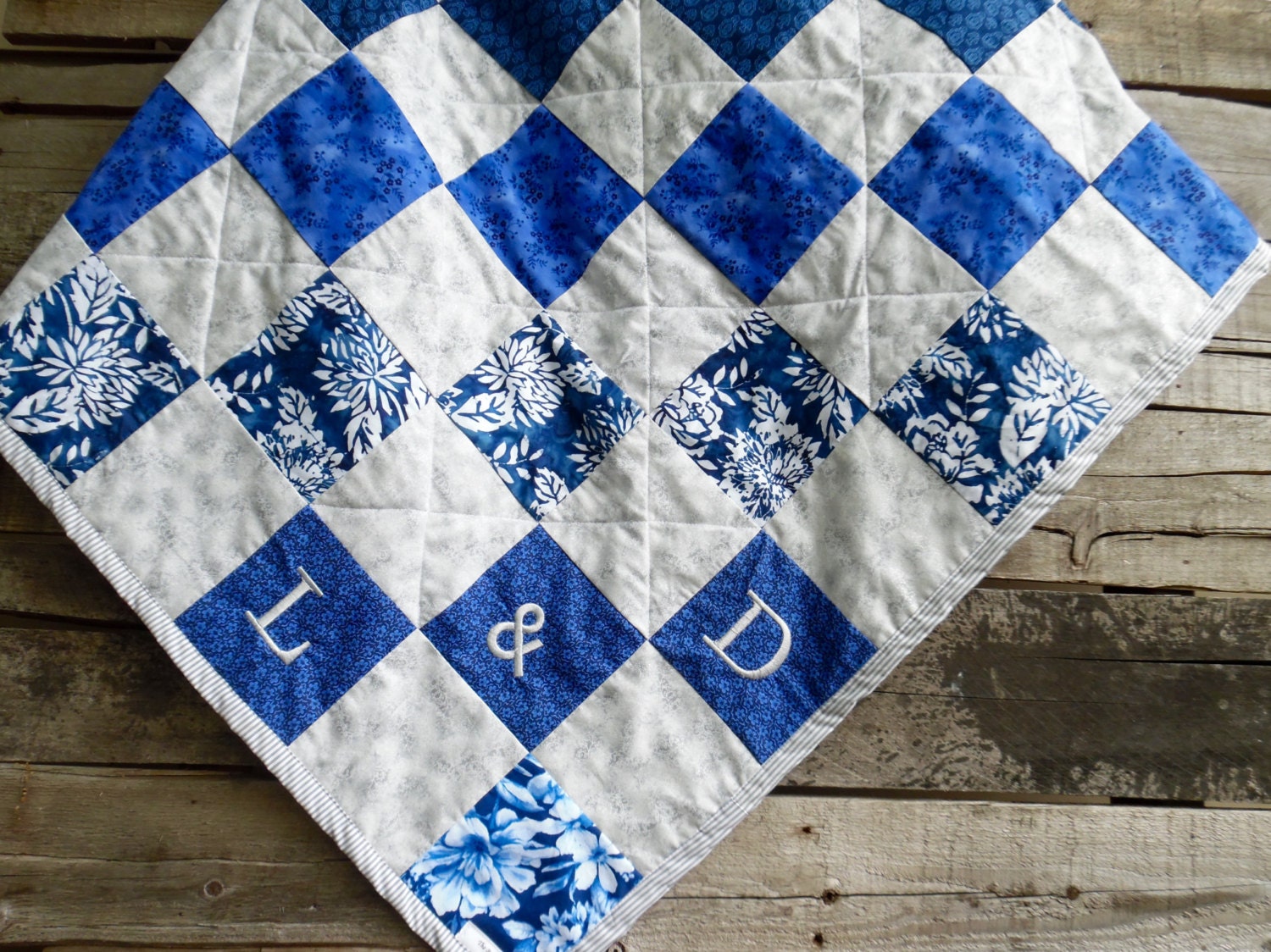 Wedding Quilt Wedding Shower Gift Custom Quilt Unique