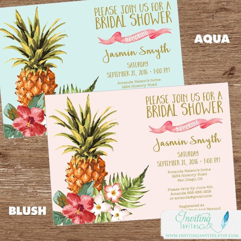 Luau Bridal Shower Invitations 9