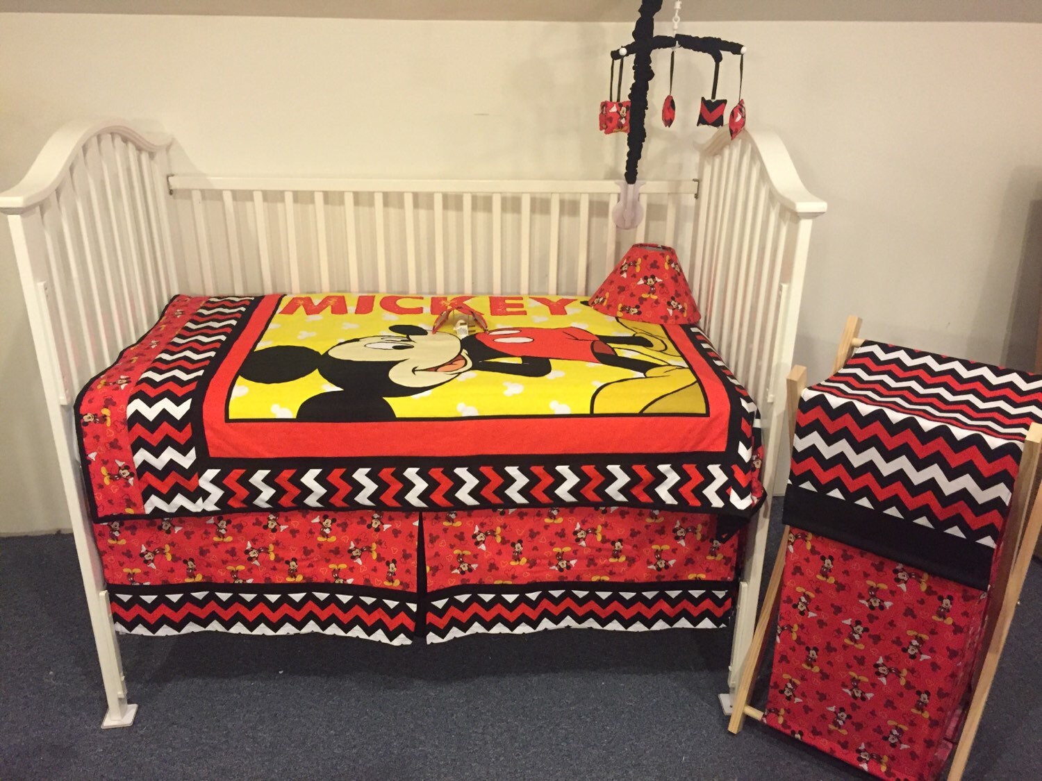 Mickey Mouse Boutique Crib/Mini Crib Nursery Bedding Set