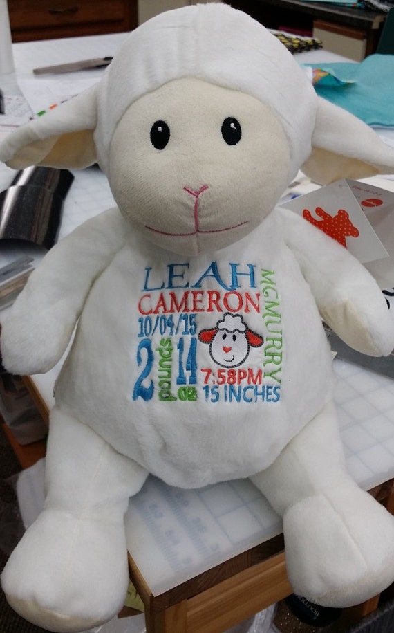 personalized lamb stuffed animal