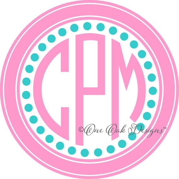 Circle Monogram Frame SVG File PDF / dxf / jpg / png / eps