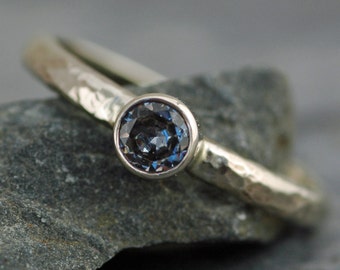 Montana Sapphire in Recycled 14k White, Rose, or Yellow Gold Ring