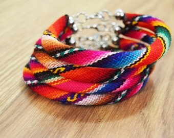Items similar to Hand Woven Peruvian Bracelet on Etsy