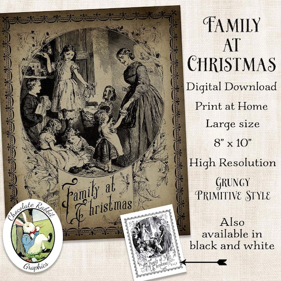 Primitive Country Christmas Vintage Digital Download ...