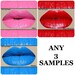 Lipstick & Lip Paint SAMPLES-Choose 3 samples from our charts