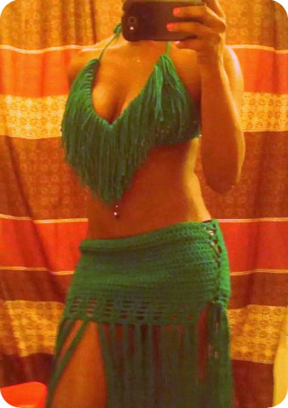 Hand Crochet Bikini Bottom Coverup Swim Suite Cover up