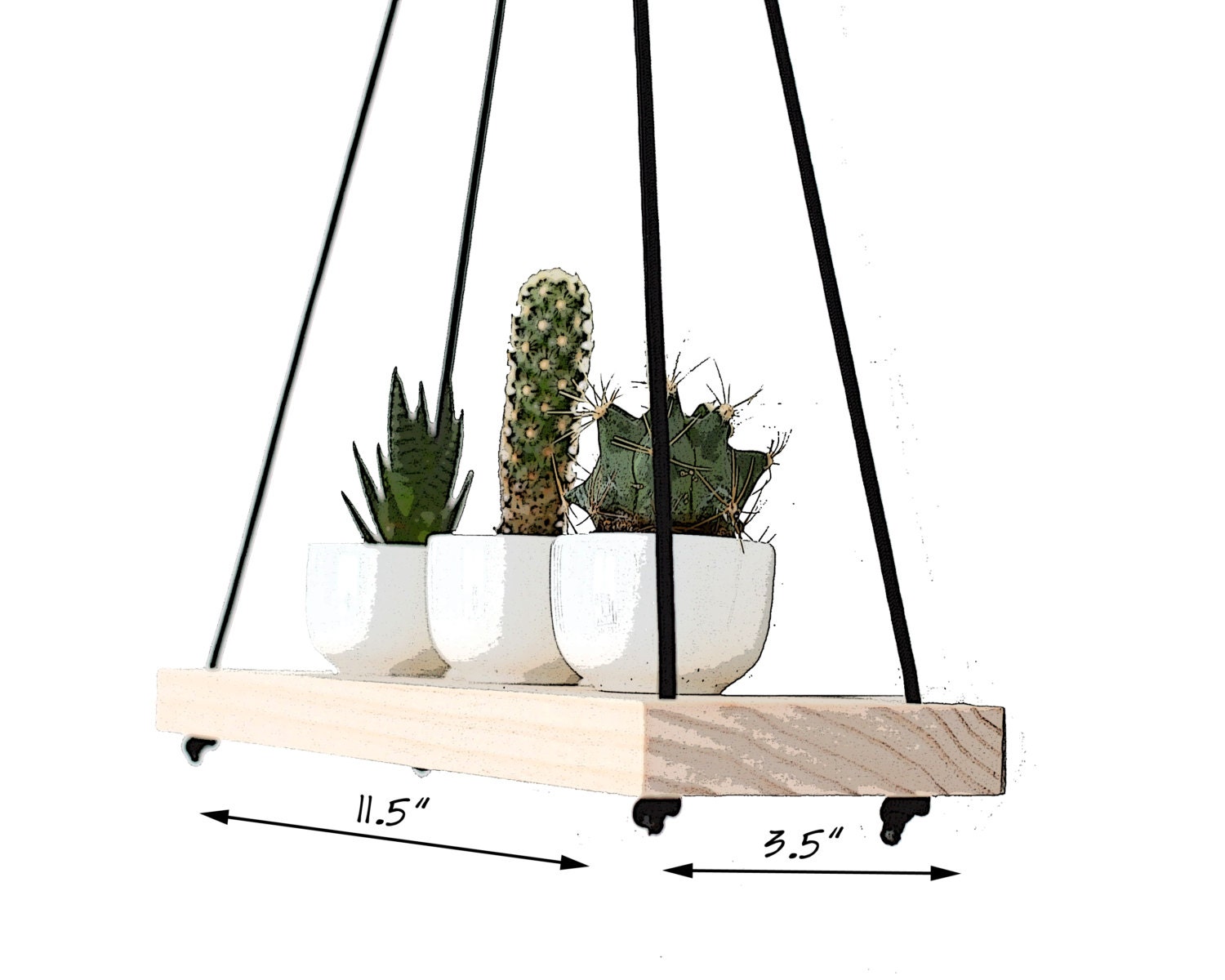 NIVIS Small Modern Hanging Wall Shelf by HRUSKAA on Etsy