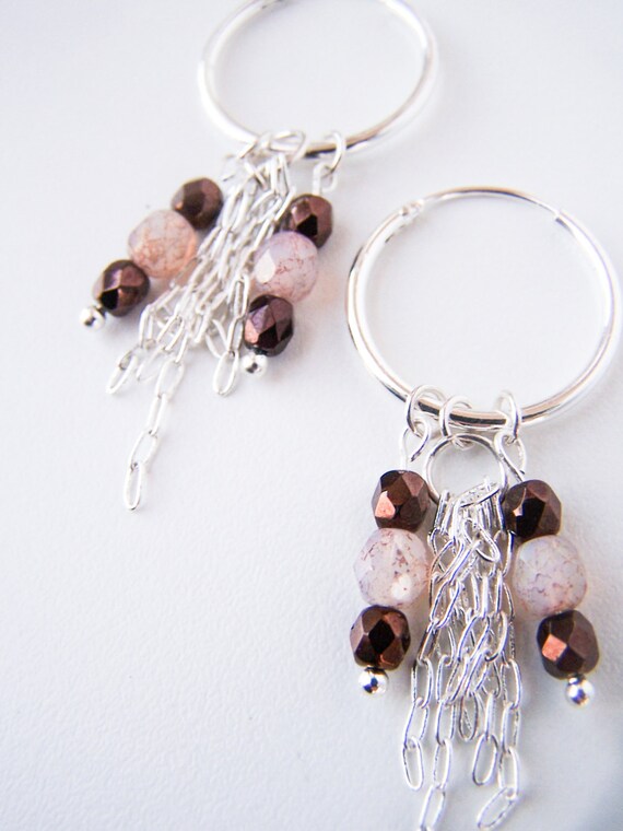 small purple hoop earrings