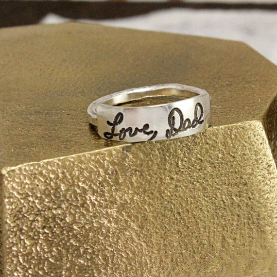 Signature Rings Handwriting Ring Actual Handwriting ring gold