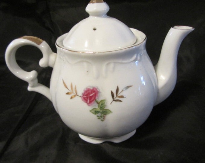 Vintage Halsey Fine China Musical Tea Pot, Rose Musical Tea Pot, Home Decor, Plays Tea For Two