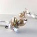 White Keshi Pearl Earrings, Champagne Pearl Earrings, Sterling Silver, Unique Pearl Earrings, Keshi Pearl Earrings - Nature's Whisper