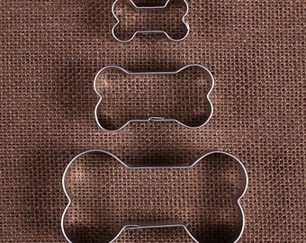 Dog Bone Cookie Cutters Set, Bone Cookie Cutters, Dog Cookie Cutters, Mini Bone Cookie Cutter, Small Bone Cookie Cutters, Metal Cutters