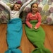 Mermaid Tail Blanket, Child Chunky Mermaid Blanket, Toddler Mermaid Blanket, Baby Mermaid Blanket, Blue Mermaid Blanket
