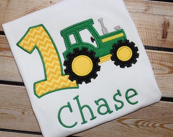 Personalized Birthday Shirt Tractor Number~ Tractor Birthday Shirt