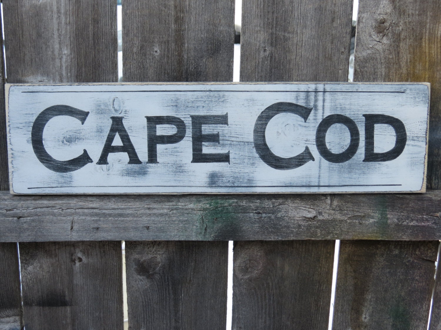 Cape Cod Sign Hand Painted Shabby Distressed wood sign